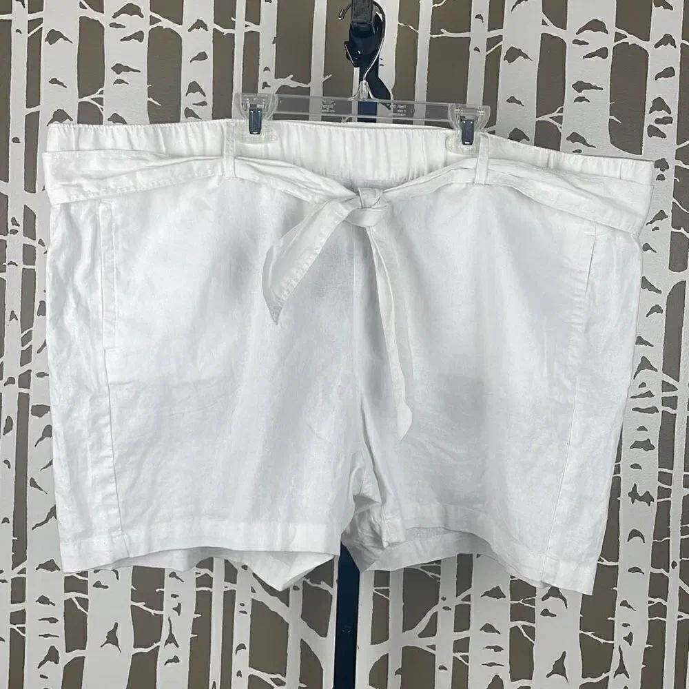 Eddie Bauer Linen Wave Break Tie Short NEW $50 XXL
